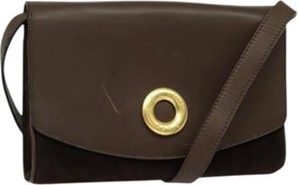 Celine Pre-owned Cross Body Bags, female, Brown, Size: ONE SIZE Pre-owned Suede Cross Body Bag