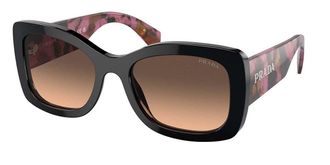 Prada PR A08SF Asian Fit 12O50C Womens Sunglasses Black Size 57