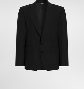Dolce & Gabbana Sicilia Light Single-breasted Wool Jacket - Man Suits And Blazers Black 44