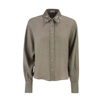 Brunello Cucinelli Mujer, Blusas y Camisas, Verde, Talla: S