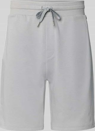 HUGO BOSS Regular Fit Sweatshorts aus Baumwoll-Mix in Hellgrau, Größe XXL