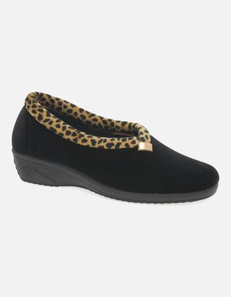 Lunar Womens Paloma Womens Full Slippers - Black - Size: 4