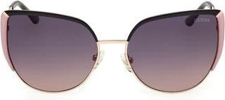 Guess Cat Eye Sunglasses in Black/Other /Gradient Smoke at Nordstrom Rack