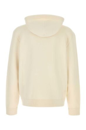 Gucci Mens Ivory Stretch Wool Blend Sweatshirt White Felpe