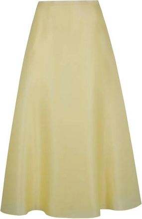 Alberta Ferretti Triple Organza Round Midi Skirt