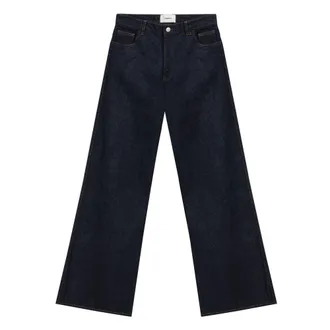 Coperni Wide-Leg High-Waisted Jeans - Navy