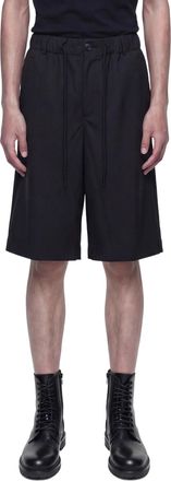 Andrea Ya'aqov Stretch Wool Nylon Drawstring Shorts