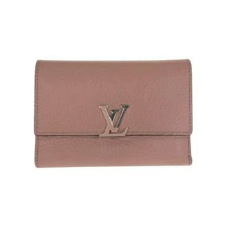 Louis Vuitton Pre-owned Wallets, female, Pink, Size: ONE SIZE Pre-owned Portefeuille Capucines Compact Leather Wallet