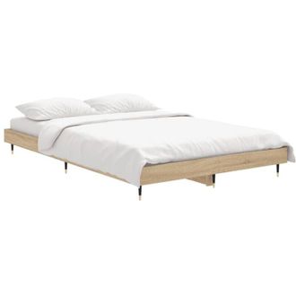 vidaXL vidaXL Giroletto senza Materasso Rovere Sonoma 120x190cm in Truciolato