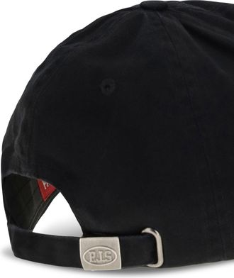 Parajumpers Mens Baseball Cap Leod Black Cotton Hat
