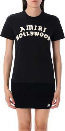 Amiri Womens Tshirt Hollywood - Black Cotton - Size Small