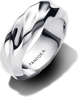 Pandora Rings - Rippled Wide Band Ring - silver - Rings for ladies