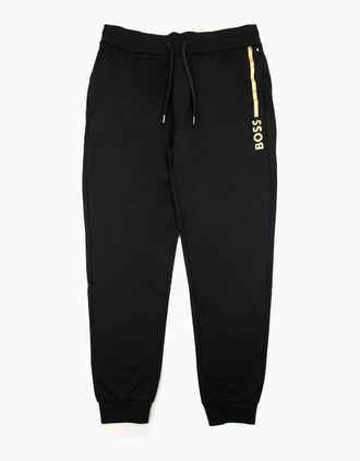 HUGO BOSS Mens Hugo Boss Tracksuit Pant With Stripe Logo Black 001 - Size: Regular/36