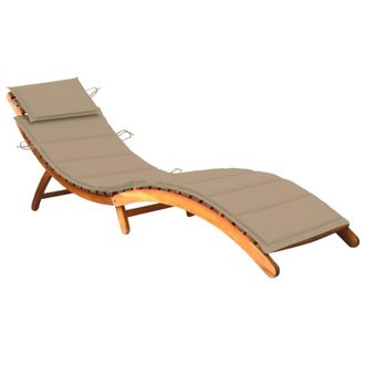 vidaXL Tumbona De Jard&iacute;n Vidaxl Con Coj&iacute;n, Madera Maciza De Acacia