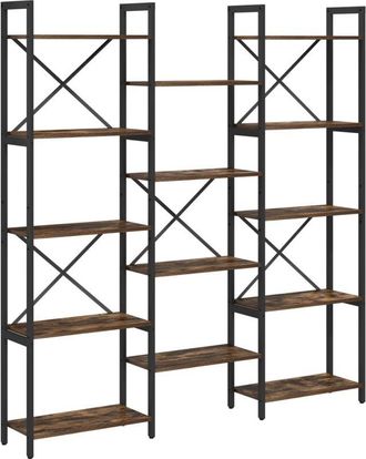 vidaXL Vidaxl - Bookshelf Smoked oak 156 x 25 x 167.5 cm Engineered wood