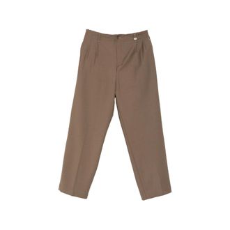 Myths Pleated-front Straight-leg Trousers