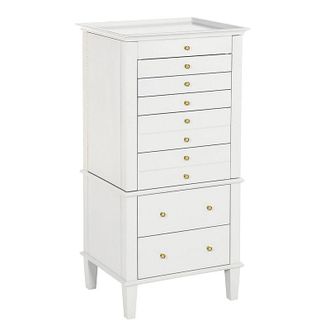 Ballard Designs Grace Jewelry Armoire - Soft White - Ballard Designs