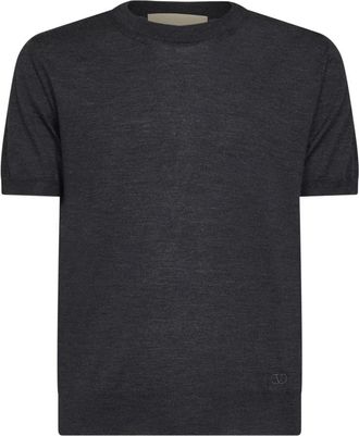 Valentino Ronde hals gebreide kleding - Heren - Ronde hals truien - Grijs - XL - Wol - Truien & Vesten