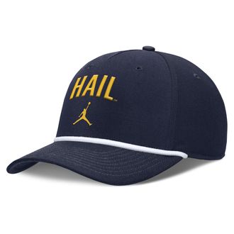 Nike Jordan Mens Michigan Primetime Rise Campus Jordan Brand College Adjustable Hat in Blue | JC9641SMWN-SJM