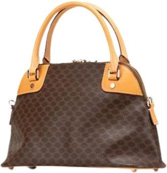 Celine Pre-owned Handbags, female, Brown, Size: ONE SIZE Pre-owned Canvas Vintage Handbag