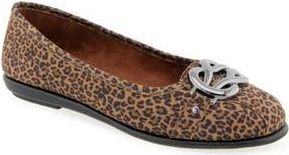 Aerosoles Big Bet Ballet Flat in Tan Faux Leopard Suede at Nordstrom Rack, Size 7.5