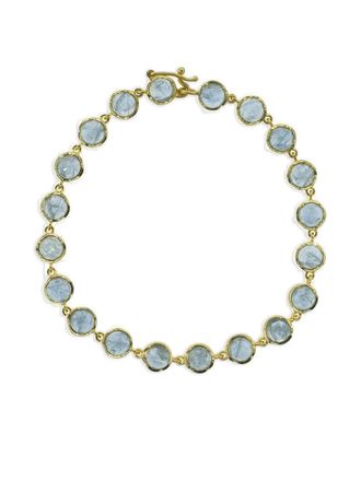 Irene Neuwirth 18K yellow gold Classic Link aquamarine bracelet - women - 18kt Yellow Gold/Aquamarine - One Size
