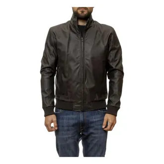 Censured Jassen, Heren, Bruin, 2Xl, Leer, Bikerjack
