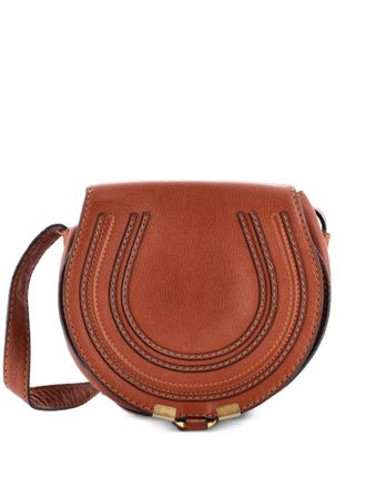 Chloé Marcie Leather Small crossbody bag - Marrone