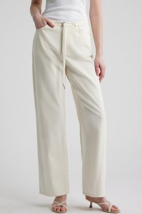 Rails Normandie Drawstring Wide Leg Jeans in Ivory at Nordstrom, Size 12
