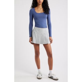 BP. Long Sleeve Square Neck T-Shirt in Blue Indigo at Nordstrom Rack, Size X-Large