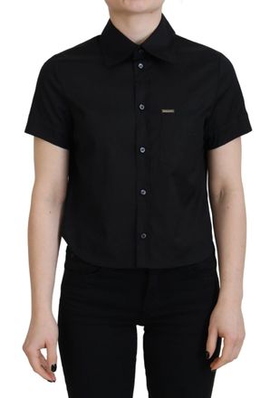 Dsquared2 Dsquared&sup2; Collared Button Down Short Sleeves Polo Womens Top (Pre-Owned)