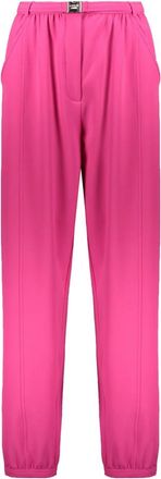 Moschino Trousers with logo belt - female - Boutique Moschino - Straight Trousers - Pink - XS - Trousers