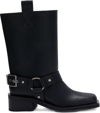 Ganni Bikerstiefel aus recyceltem Leder