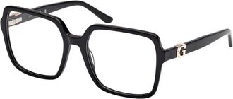 Guess Oversized Vierkante Optische Montuur - Dames - Brillen - Zwart - 56 MM - Accessoires
