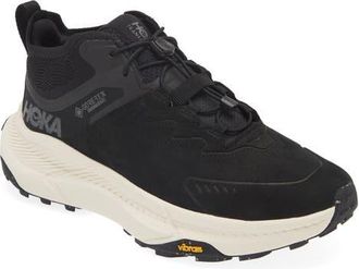 Hoka One One Transport Chukka Gore-Tex Waterproof Running Shoe in Black /Alabaster at Nordstrom, Size 6.5