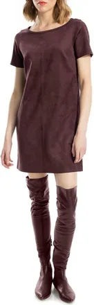 Max Studio Faux Suede Shift Dress in Fudge at Nordstrom Rack, Size X-Small