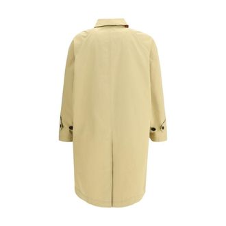 Burberry Mens Beige Cotton Trench Coat Clothing