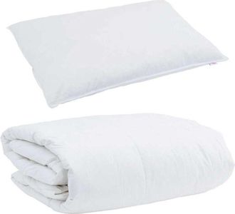 vidaXL Vidaxl - Juego De Edred&oacute;n Con Almohada 2 Pcs Blanco 140 X 220 Cm Plumas