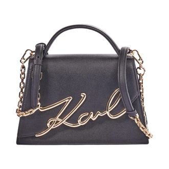 Karl Lagerfeld K/Signature 2.0 Medium Crossbody - Dames - Handtassen - Zwart - ONE Size - Leer - Tassen