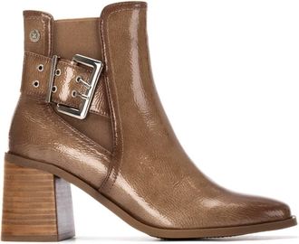 Xti Womens Heeled Patent Leather Chelsea Booties By XTI