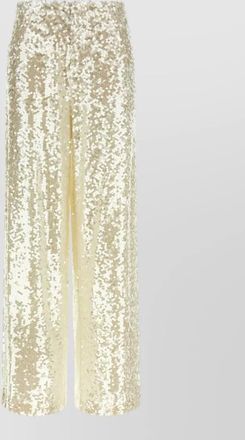 Alberta Ferretti high waist sequin wide leg trousers