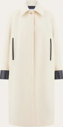 Ferragamo Donna Cappotto monopetto in lana e cashmere Beige