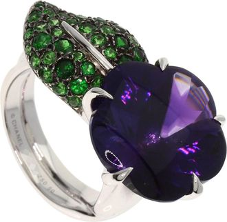 Chanel Camellia Band Ring (Pre-Owned)