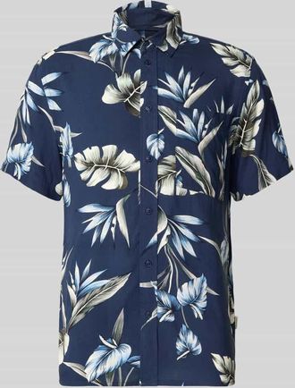 Blend Regular Fit Freizeithemd aus Viskose Modell AMELO in Marine, Gr&ouml;&szlig;e XXL