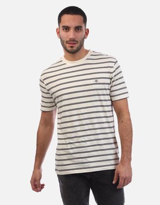 GANT Mens Striped T-Shirt - Cream - Size: 38