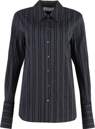 Tory Burch Shirts - Dames - Overhemden - Grijs - XS - Overhemden