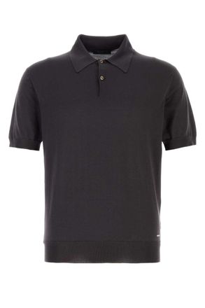 Prada Black Shirt Collar Polo