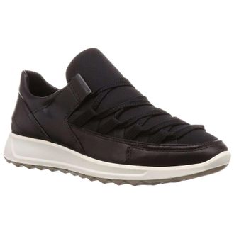 Ecco Ecco Flexure Runner II 292013 Leather Textile Womens Low Top Trainers - Black - Size:UK 8-8.5