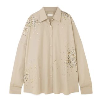 Dries Van Noten Shirts, female, Beige, Size: XS Casia Emb 3314 W.w. Shirt