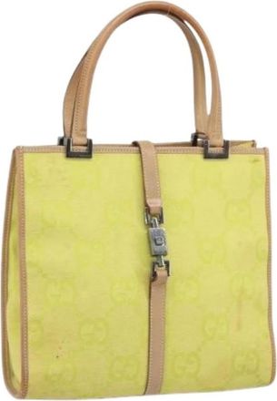 Gucci Pre-owned Canvas Handtas - Dames - Vintage Handtas - Geel - ONE Size - Vintage